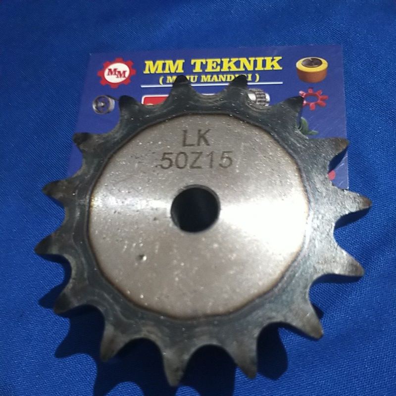 Sprocket RS 50 x 15 T Gear Rantai Single Gir gigi Z 15T RS50 -1 50Z15 50X15T 50-1 tipe B Sproket spr 50-15T 50x1x15T 50-1-15T