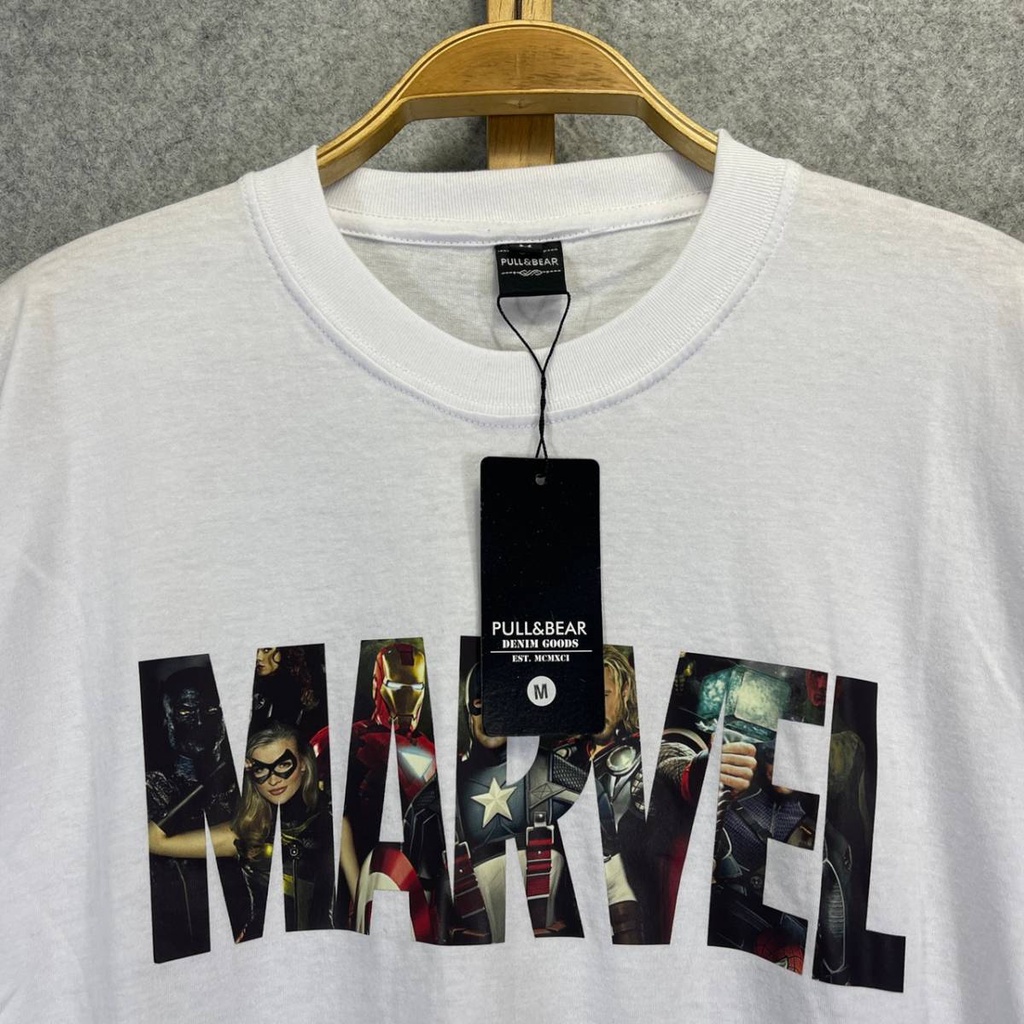 KAOS TSHIRT P&amp;B PULL&amp;BEAR MARVEL LENGAN PENDEK MIRROR FULLTAG