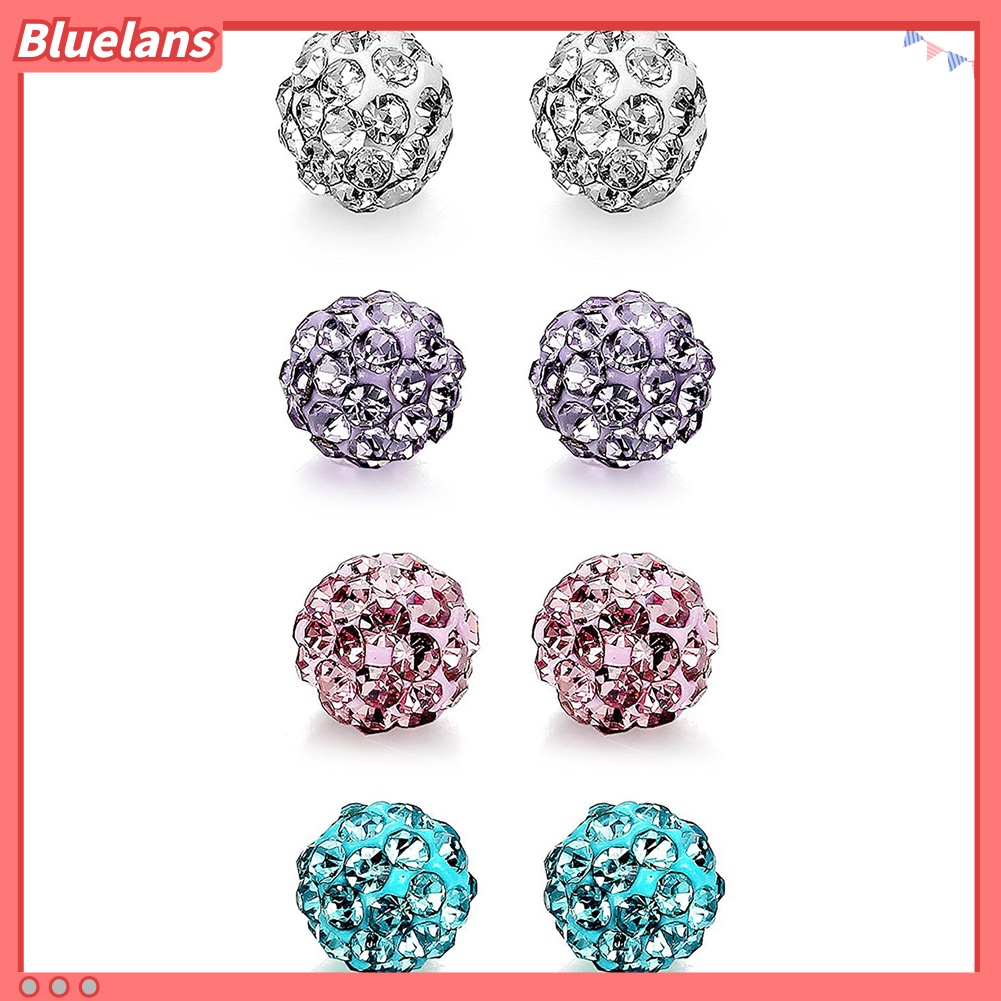 Bluelans Women Rhinestone Tongue Nose Nipple Ring Stud Earrings Body Piercing Jewelry