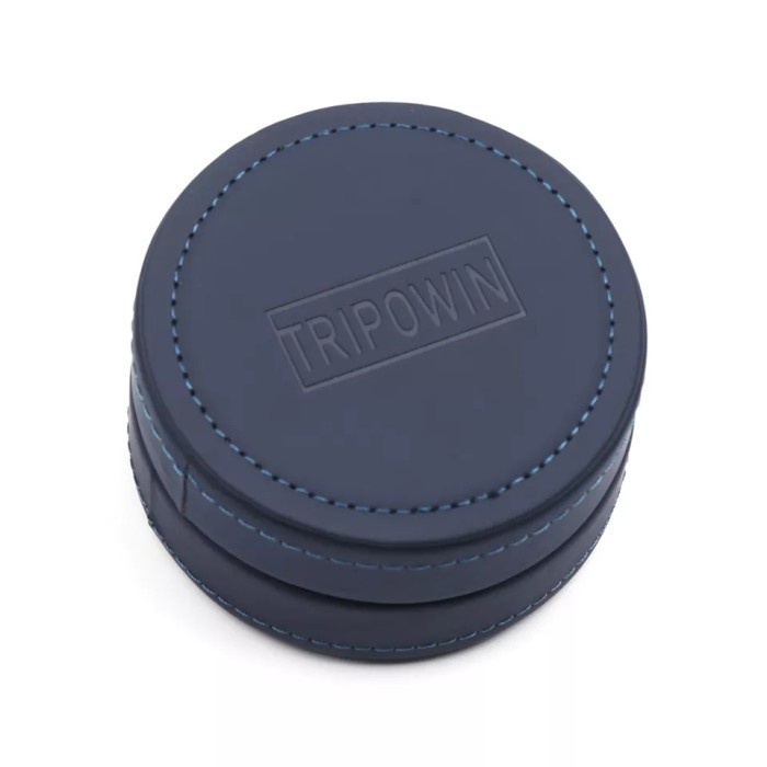 TRIPOWIN INDIGO Premium Leather Case Storage for IEM Earbud Earphone