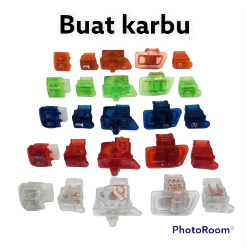 Saklar Transparan 1 Set Beat Carbu Vario 110 Carbu Supra X125 Lama Smash saklar beat karbu set isi 5 tombol saklar transparan set pnp