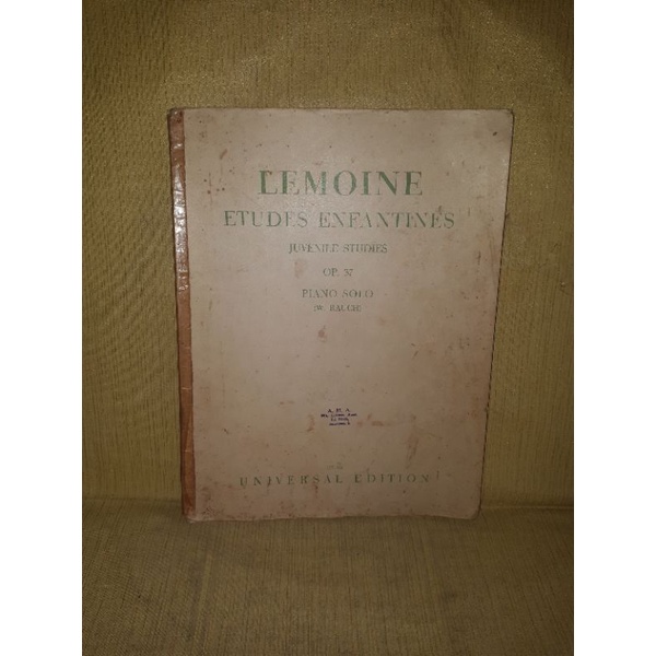 LEMOINE ETUDES ENFANTINES JUVINELE STUDIES PIANO SOLO