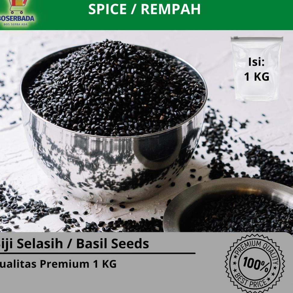 

BISA ✨COD✨ Biji Selasih / Basil Seeds 1 KG I Premium gas !!
