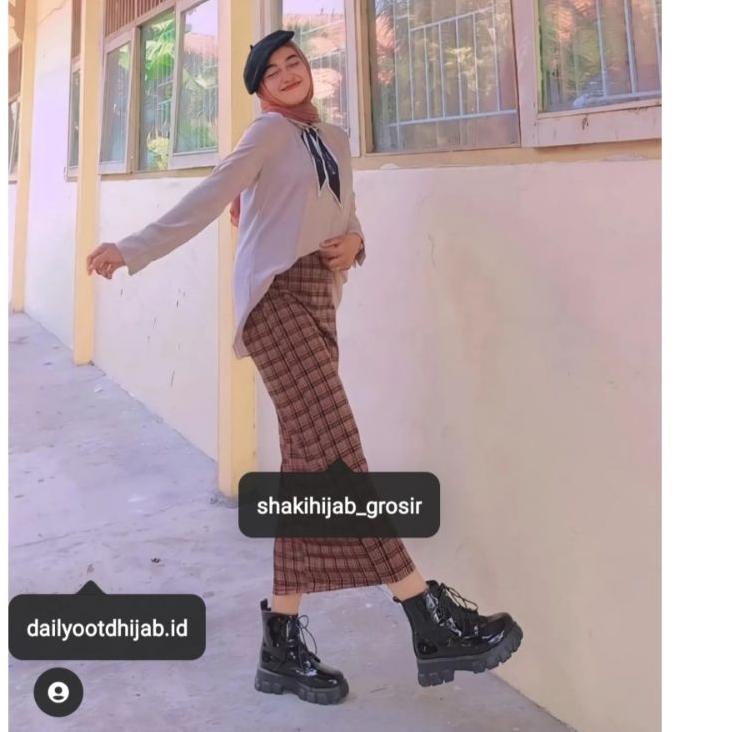 Terlaris ROK SPAN TARTAN Bestseller Rok Tartan Kotak Panjang | Rok Span Kotak Panjang