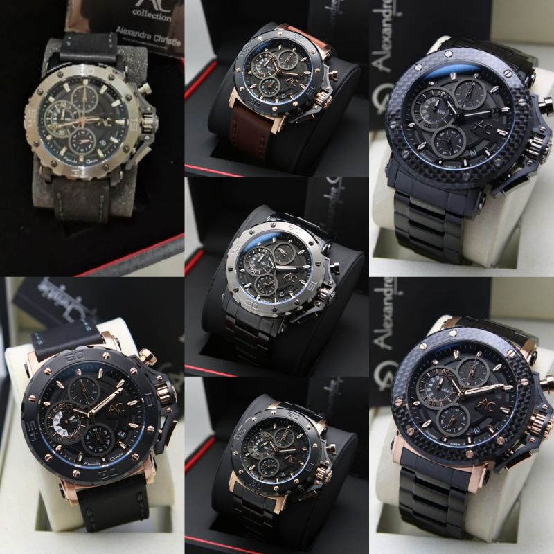 Jam tangan pria alexandre christie AC 9205 / AC9205 / 9205 carbon