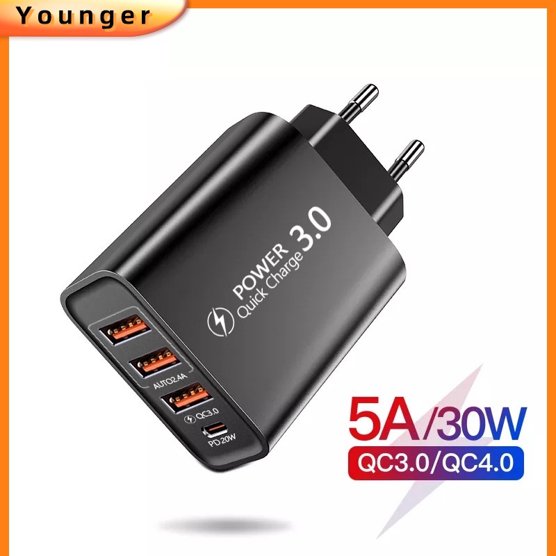 Pd Adapter charger Power USB 3.0 Tipe-C 20W Quick Charging Untuk Iphone 14 / 13 / 12 / Android / I-pad C