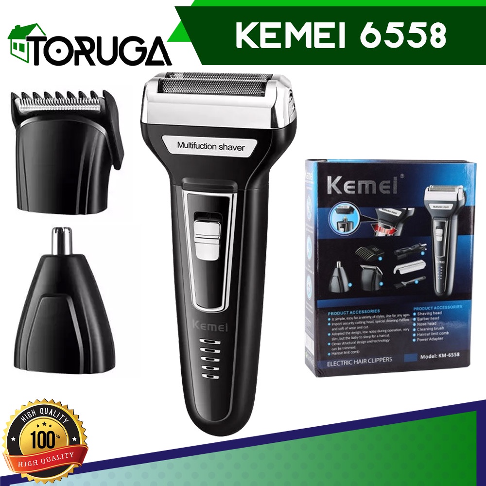 Kemei Hair Clipper KM 6558 alat cukur rambut kumis multifungsi 3 in 1