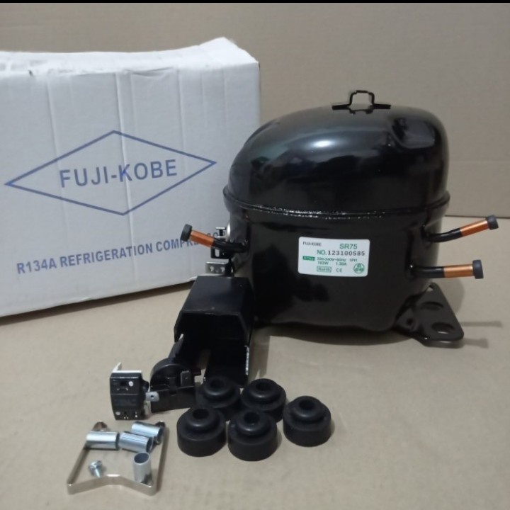 Kompresor/compressor/mesin kulkas 2 pintu/freezer merk fuji SR75 1/5 pk