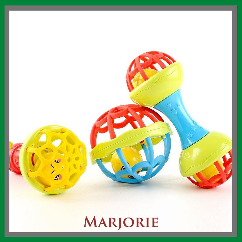 SK-M10 Mainan Bayi Bola Kerincingan Bahan Karet Lembut Teether Rattle Bayi | Baby Toys-MJD