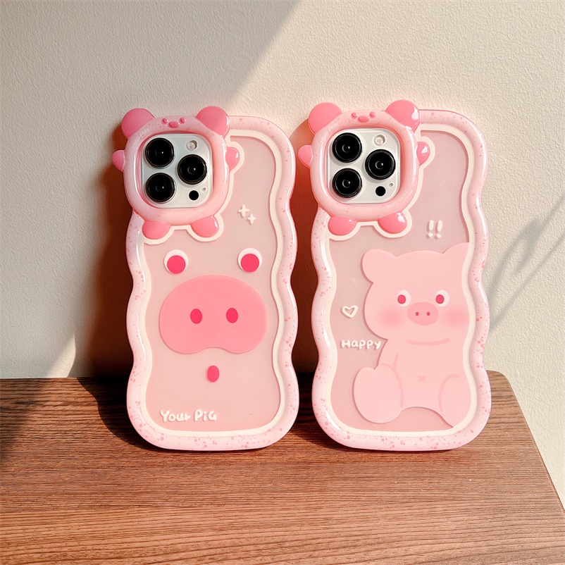 Soft Case Pelindung Transparan Motif Gelombang Kecil Monster Untuk iPhone 14 13 12 11 Pro Max X Xr Xs Max 7 8 6 6s Plus