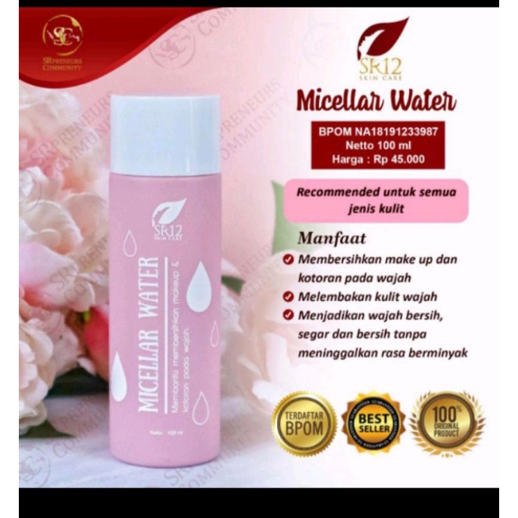 Micellar Water SR12/Pembersih Wajah/micellar water
