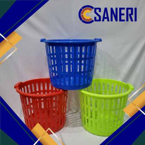 KERANJANG PLASTIK PAKAIAN BULAT WARNA DX
