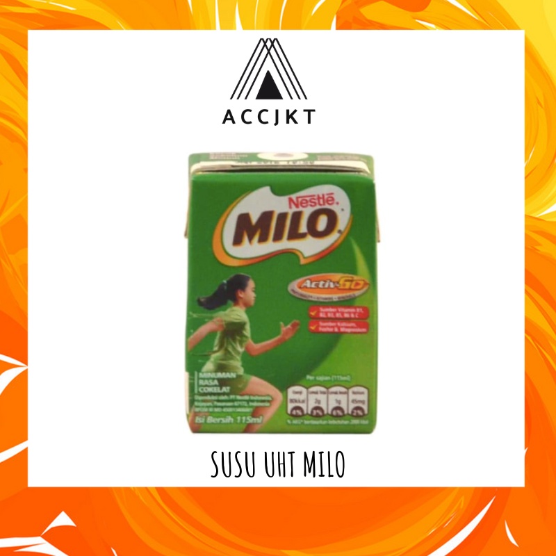 

MILO UHT activ-go susu coklat cokelat 4x 110ML