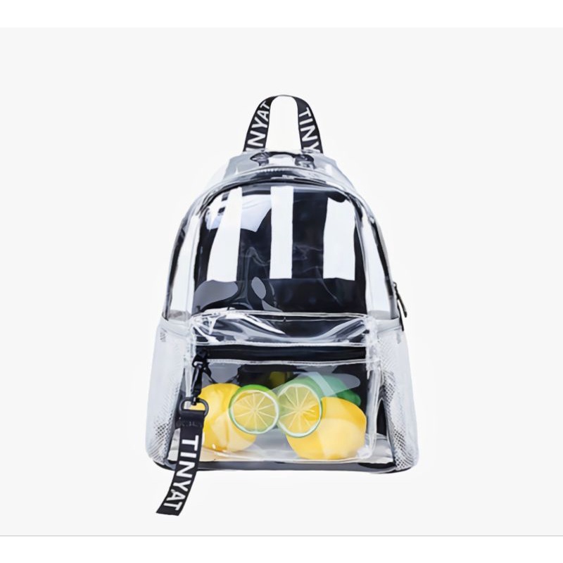 ( COD ) TAS RANSEL WANITA TRANSPARAN MICASIVE-Putih