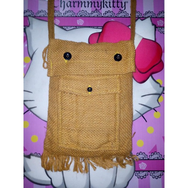 tas  slempang karung goni