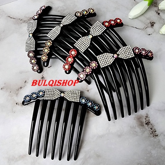 sirkam rambut tusuk sanggul konde wanita hiasan rambut cepol modern diamond permata berlian zirkon k