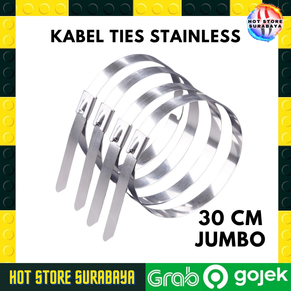 Kabel TIes Stainless Cable Ties 7.9x300mm 30 cm Kabel Tis Besi Stainless 30cm Baja High Quality