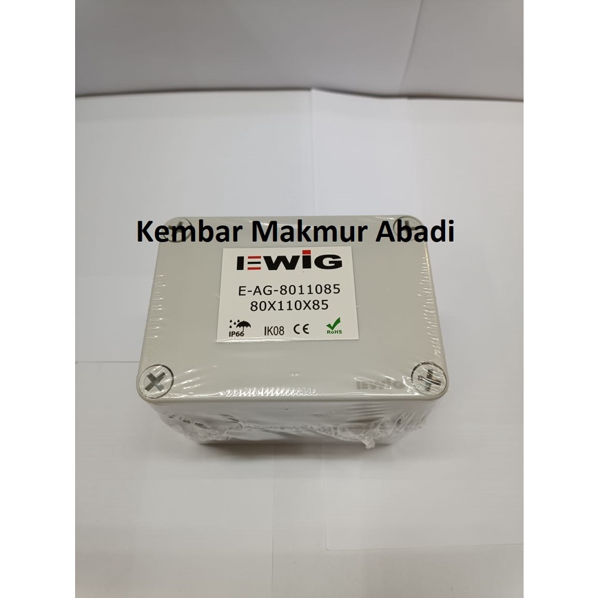DURADUS 80×110×85mm/ JUNCTION BOX 80X110X85 ABS EWIG Polos IP66. -