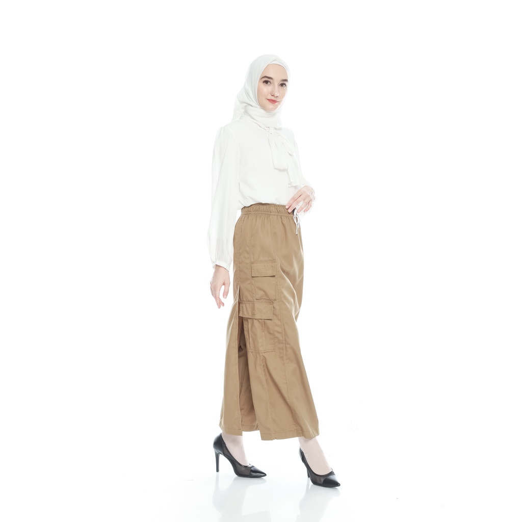 Rok Celana Panjang Out Dorr Wanita Warna Penmda Bahan Drill Garasi Salwa