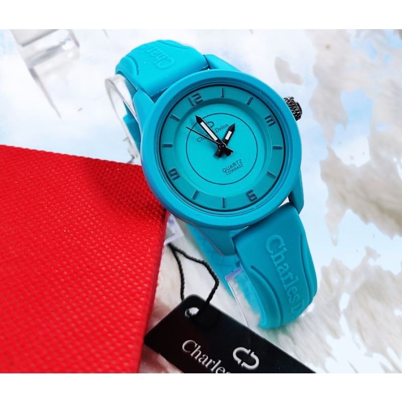 jam tangan wanita charles delon original anti air + BOX