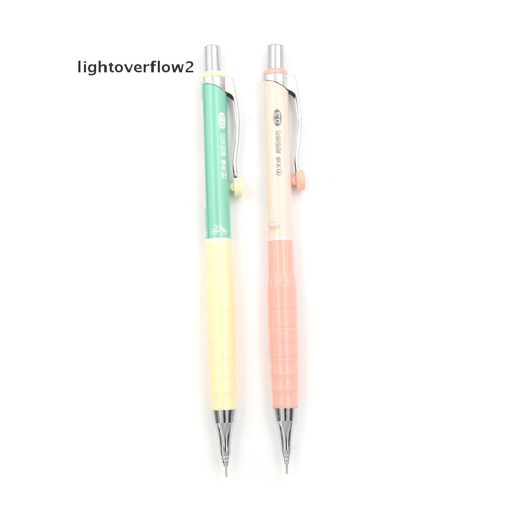 (lightoverflow2) 1 Set Pensil Mekanik 0.3mm + Isi Pensil Untuk Menulis / Menggambar