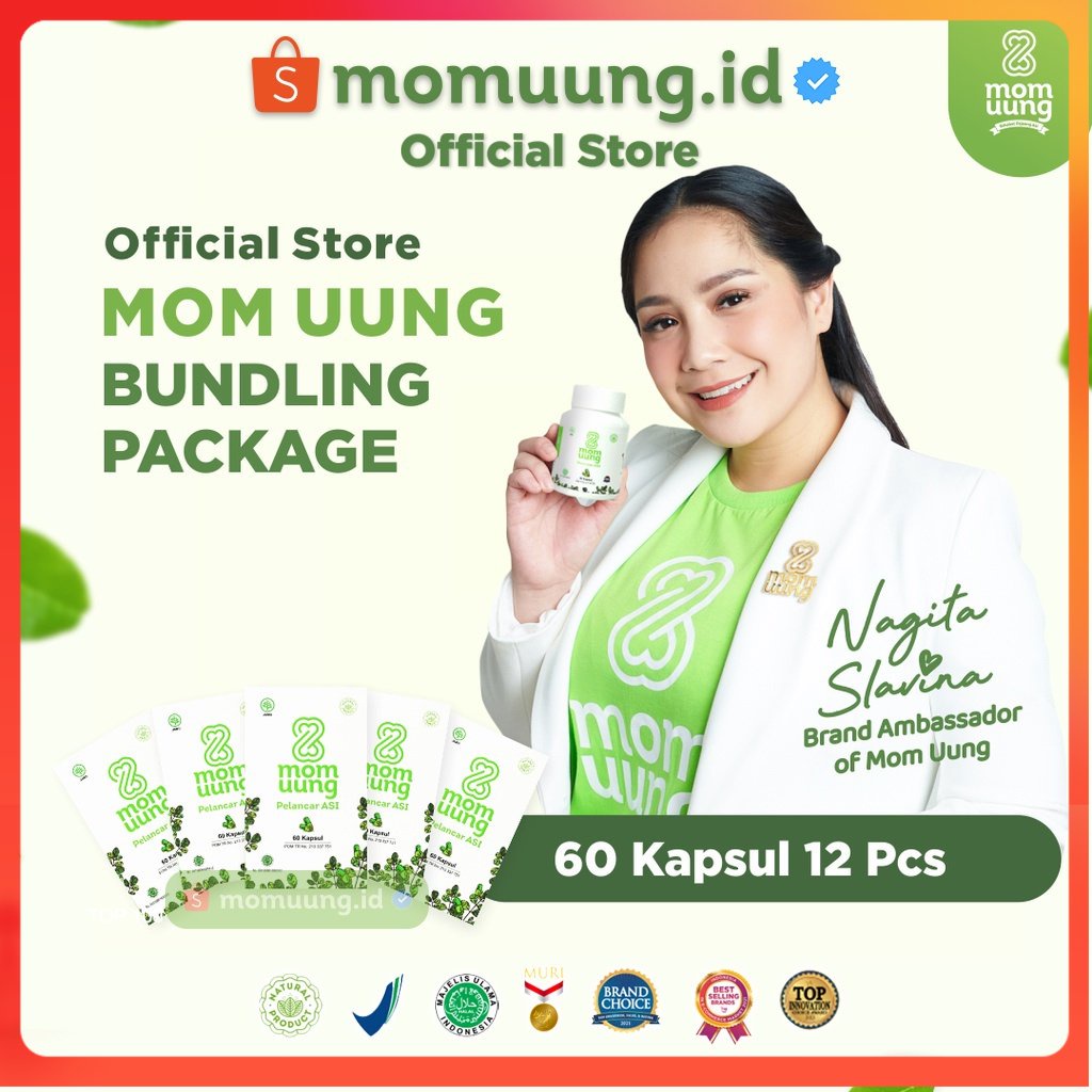 Paket Grosir 1 Lusin ASI Booster MOM UUNG isi 60 Kapsul PREMIUM SHOPPING OFFICIAL STORE SHOP