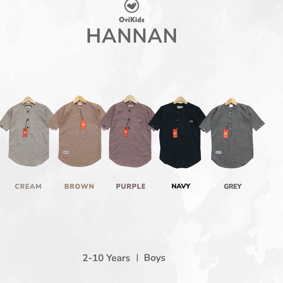 Terlaris OVIKIDS HANNAN-Kemeja Koko Anak Baju Koko Kurta Anak Laki-Laki (2-10 Tahun)
