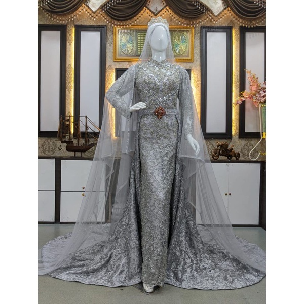 GAUN PENGANTIN MODREN/GAUN JUBAH/ GAUN MODREN /GAUN PENGANTIN MODERN| MUSLIMAH