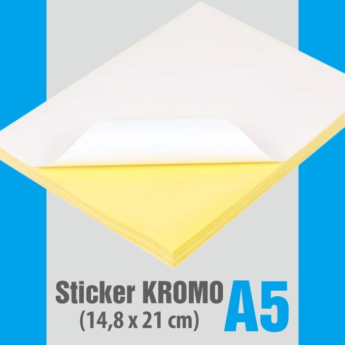 

Sticker Kromo Polos, Stiker Glossy A5 14,8 x 21 cm (50 pcs)