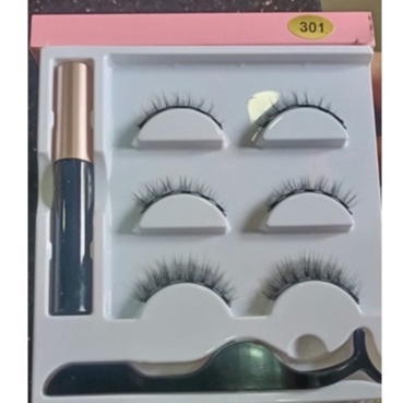 PREMIUM 3 Pasang MAGNETIC EYELASH 3 Pairs MAGNETIC EYELINER BULU MATA PALSU BULU MATA MAGNET