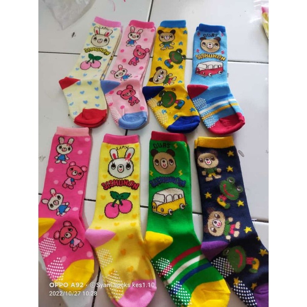 Kaos Kaki Anak TK Premium Anti Slip Realpict 1 pasang
