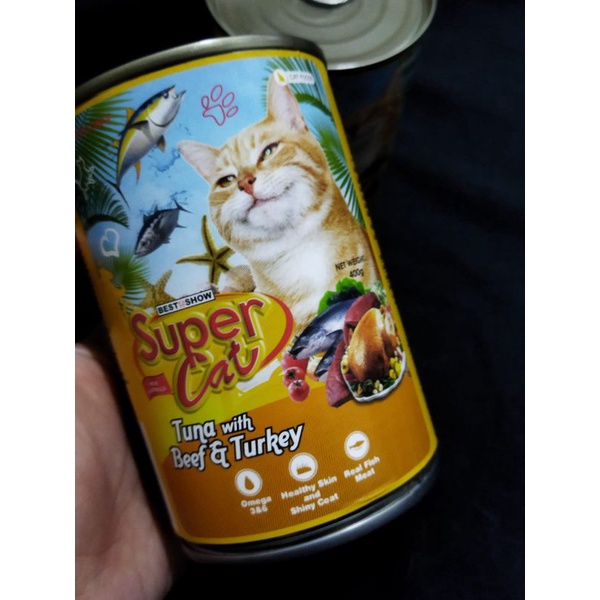 SuperCat Tuna With Beef &amp; Turkey 400gr Makanan Kucing Basah