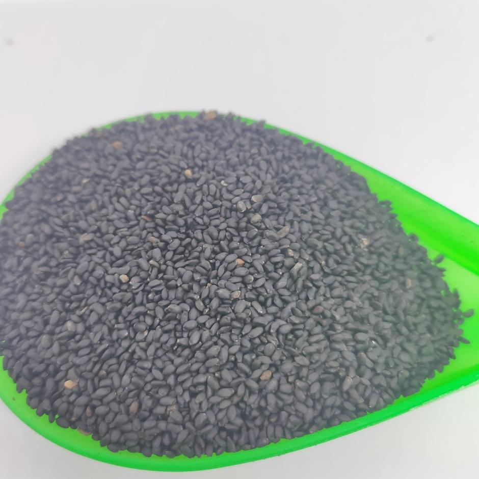 

id7d7Cr--500gr Biji Wijen Hitam Mentah - Raw Black Sesame Seeds