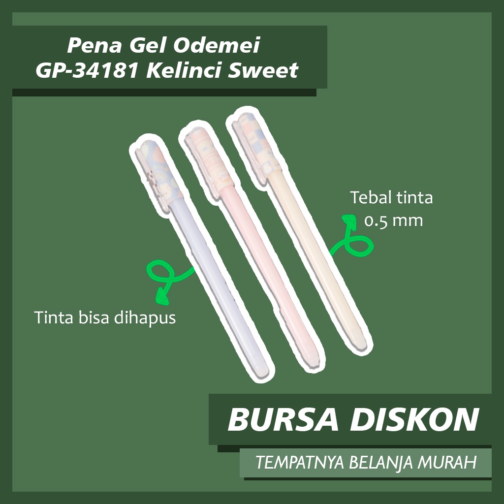 

Pulpen Odemei GP 34181 Kelinci Sweet Bisa Dihapus Erasable Pen Pena