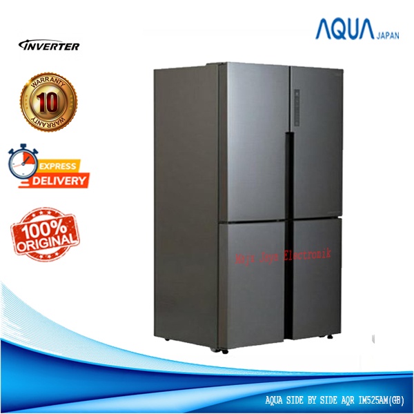 Kulkas 4 Pintu AQUA SIDE BY SIDE AQR IM525AM(GB) 525 Liter Twin Inverter