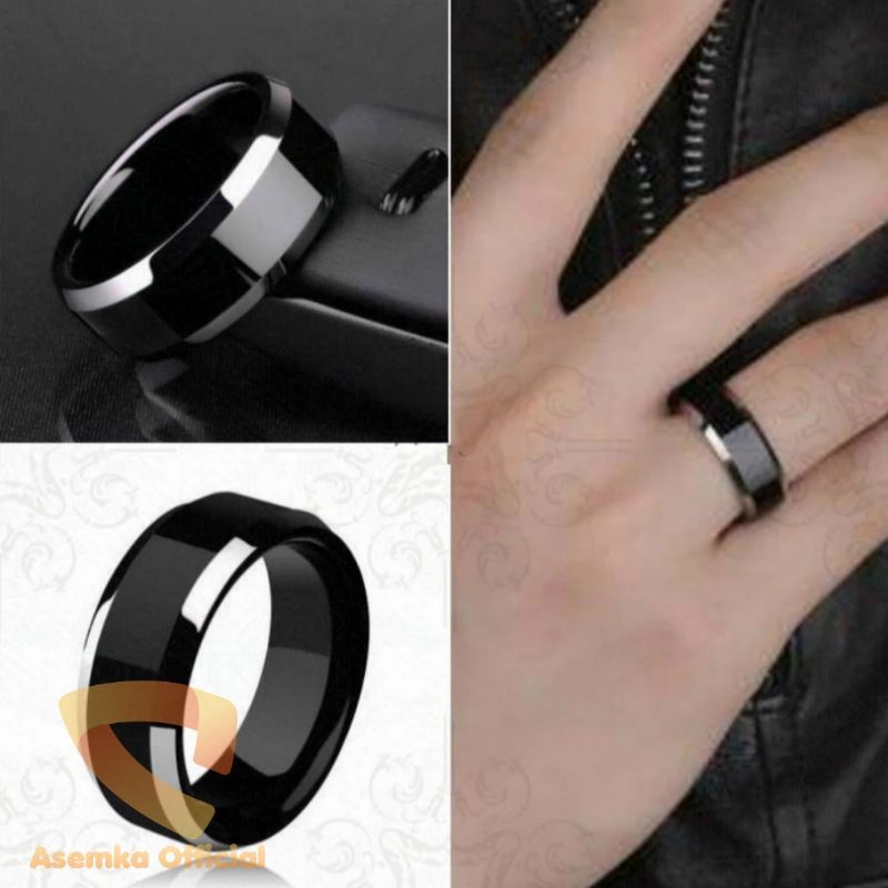 Cincin Titanium Asli//Cincin Pria wanita Model elegan