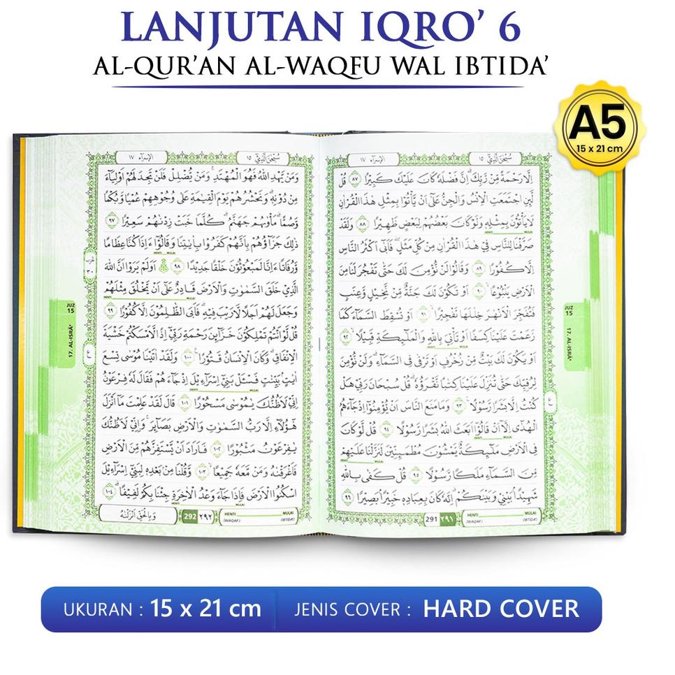 Alquran Kecil Lanjutan Iqro 6 Ukuran A5 HC Al quran Cordoba Original Quran Al Waqfu Wal Ibtida "JAP.