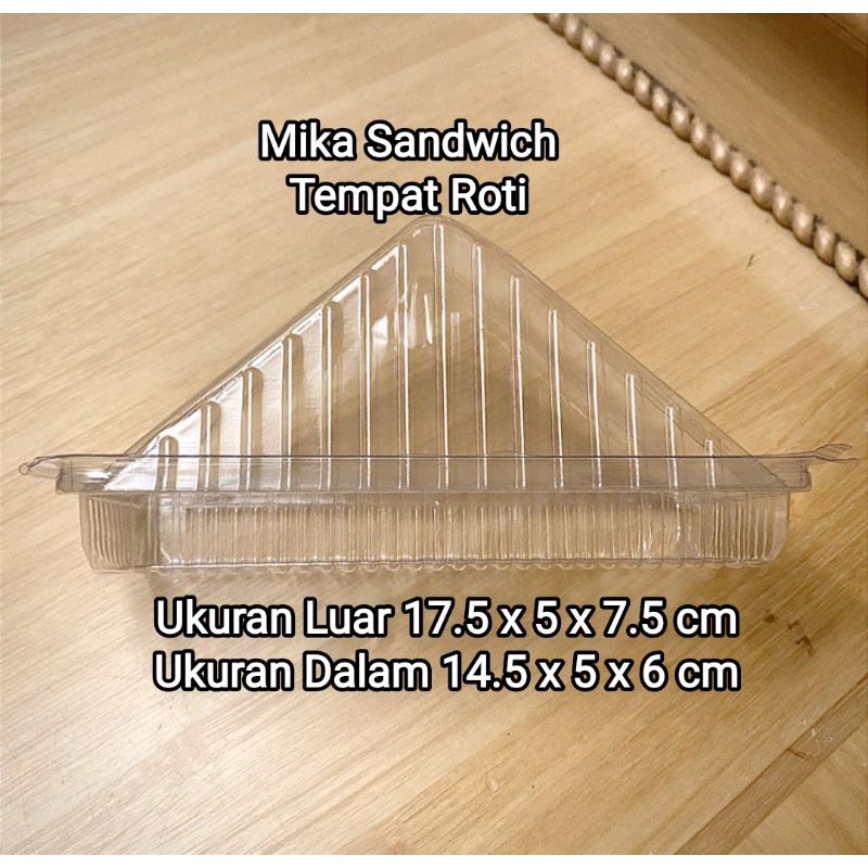 (25  Pcs) Mika Sandwich Segitiga / Mika Tempat Roti Tawar / Mika Burger / Tray Sandwich Murah