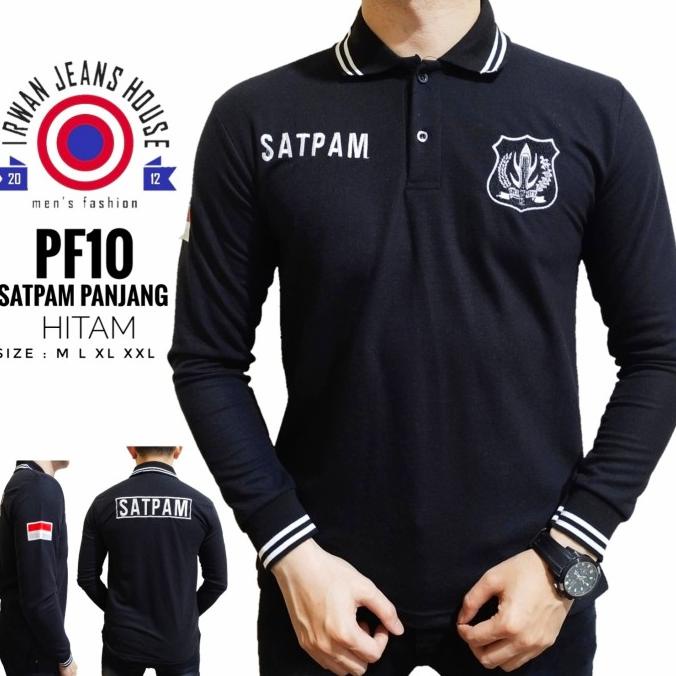 KAOS SECURITY LENGAN PANJANG , BAJU SECURITY / SATPAM , KAOS POLO PRIA