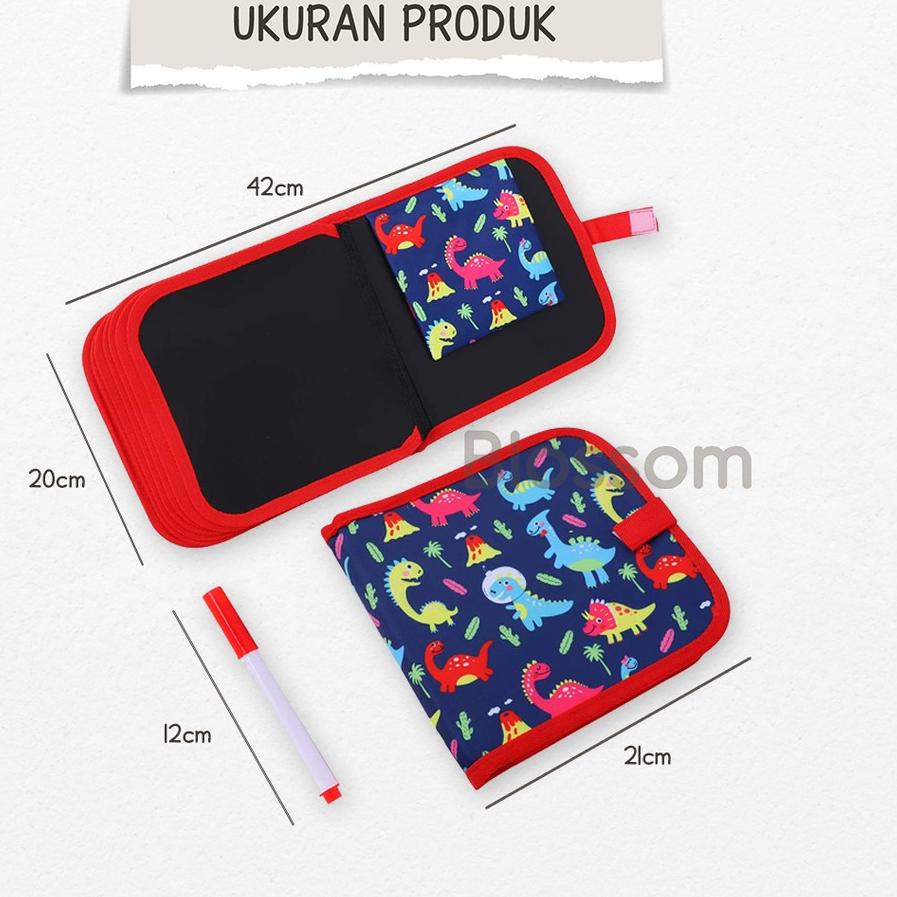 

SALE✅Buku Gambar Portable Papan Tulis Magic Free Spidol Drawing Book Portable - Blossom Kids|RA1
