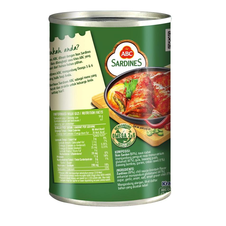 

☸ ABC Sarden Saus Extra Pedas Multi Pack 3 x 155 gr ¤