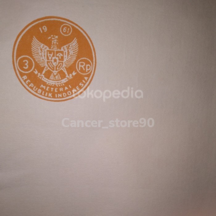 

Murah Kertas Segel Asli Tahun 1961 Double Limited