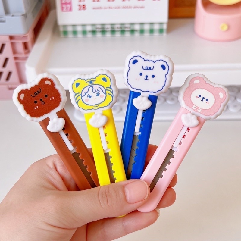 cute cutter mini korean style cutter cartoon knive pisau imut