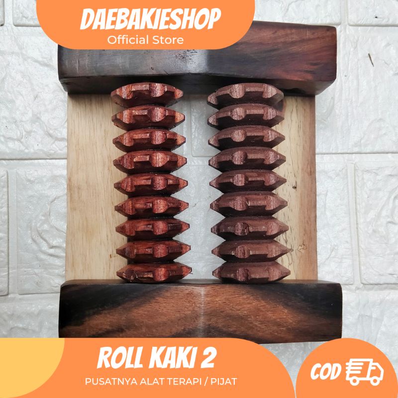 COD SIDOARJO Alat Pijat kayu roll 2 / alat terapi / alat refleksi kesehatan / alat pijat capek mandi