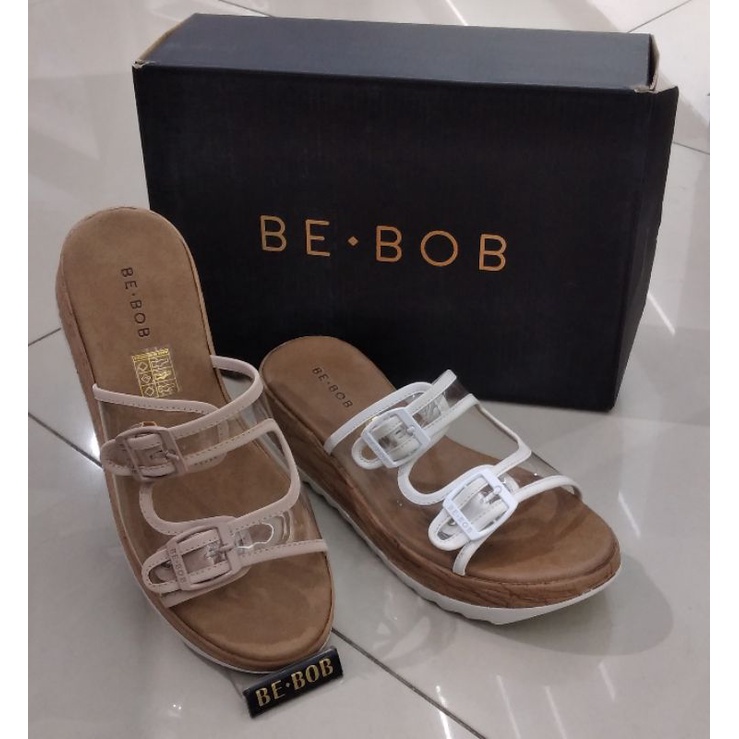 Terbaru Sandal Slop Model Kaca Wedges Ringan Comfort Be-bob