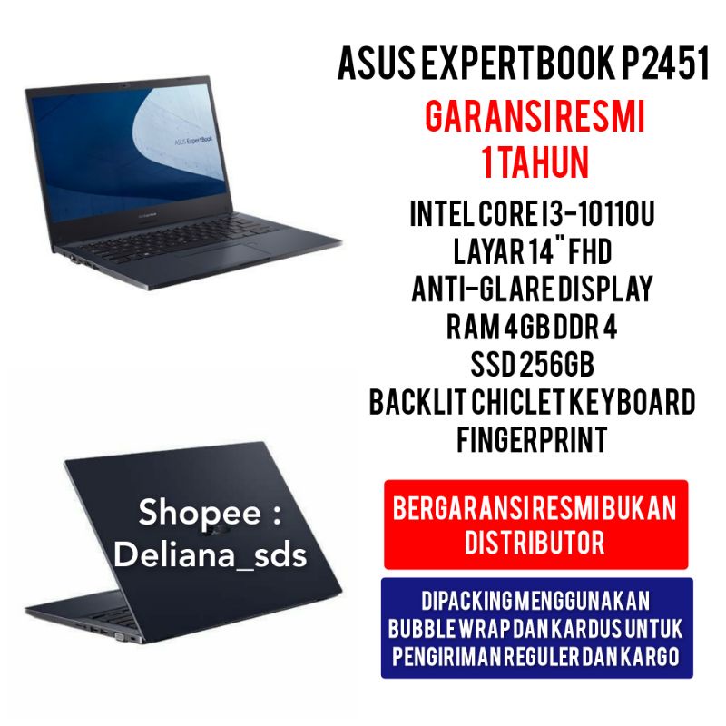 Laptop Asus Expertbook P2451 Intel Core I3-10110U Garansi Resmi 1 Tahun Laptop Asus Expertbook Intel I3 Laptop Asus Expertbook I3 Laptop Asus Murah Laptop Murah