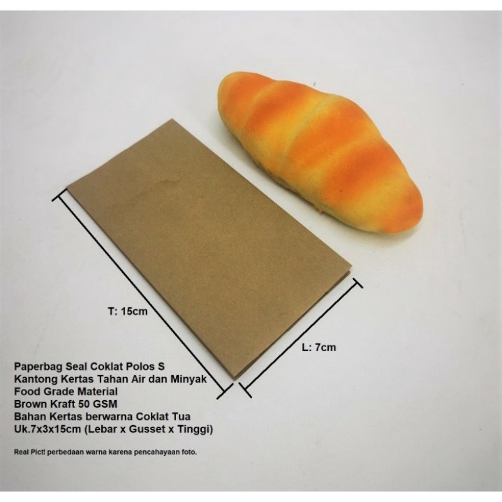 

Paperbag Kantong Seal Coklat ( S ) Kantong Tahan Air dan Minyak