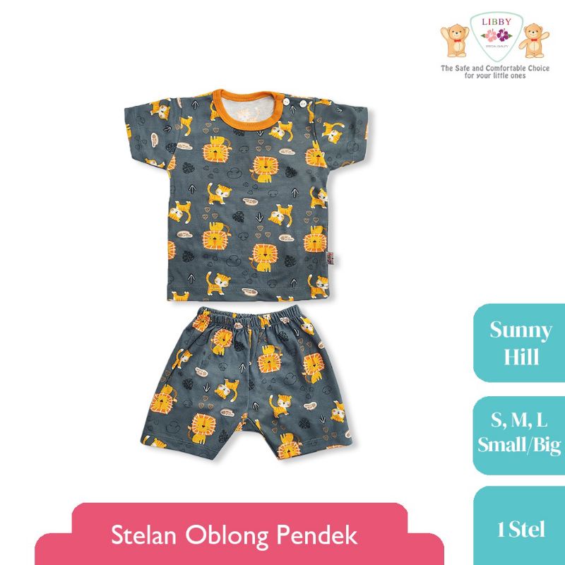 LIBBY BABY TERBARU SUNNY HILL setelan anak oblong baju pendek celana pendek