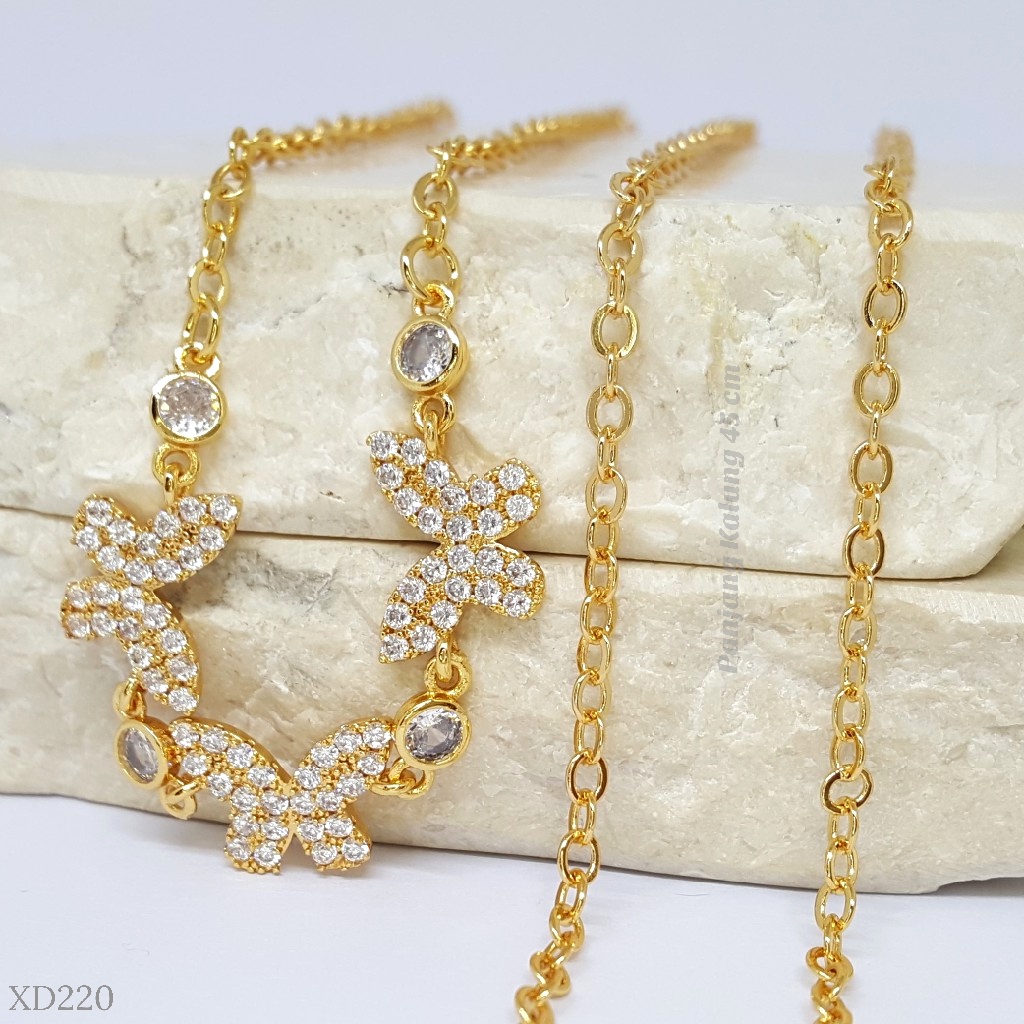 PGX Kalung Wanita Xuping Aksesoris Fashion Perhiasan Lapis Emas XD220