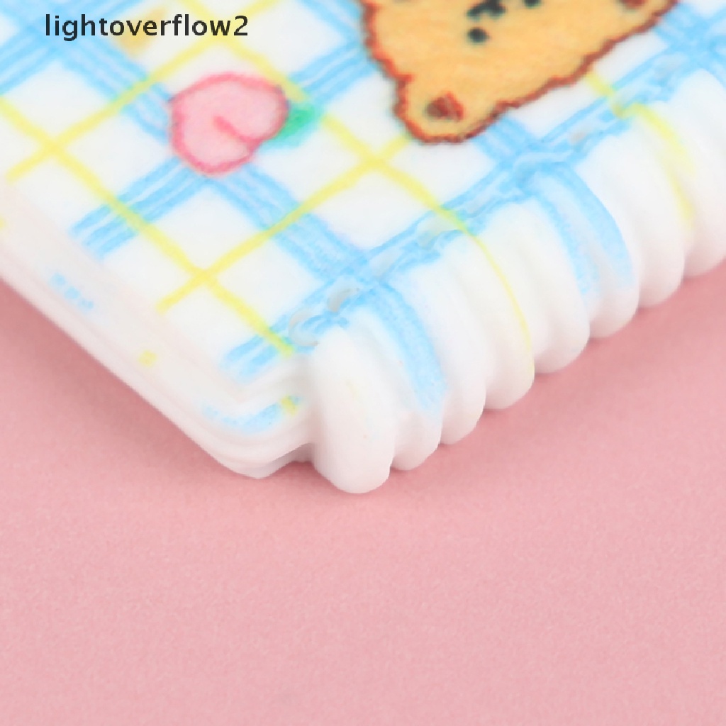 (lightoverflow2) 2pcs / Set Miniatur Notebook Skala 1: 12 Untuk Dekorasi Rumah Boneka (ID)